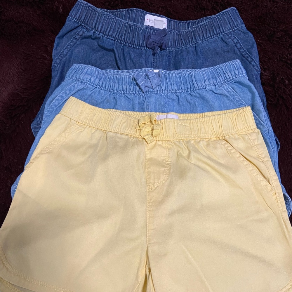 The Children's Place Kids Shorts - Yellow, Light Blue, Dark Blue